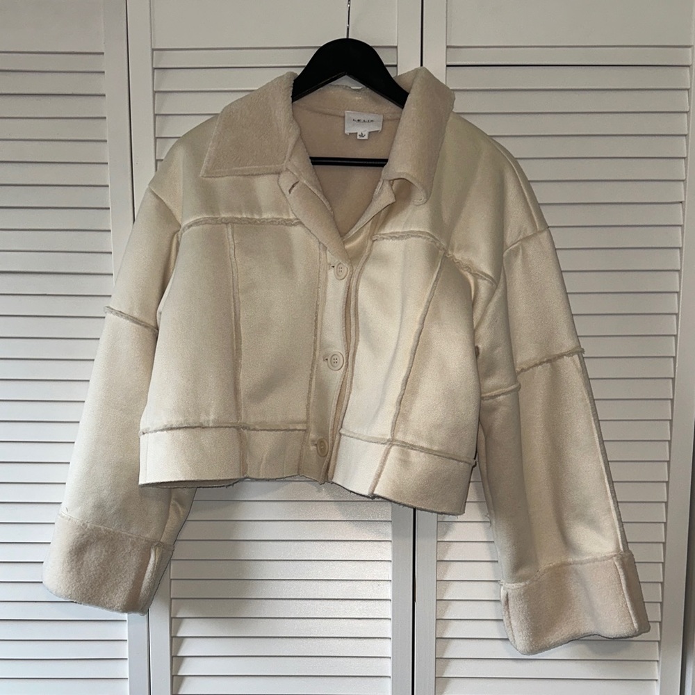 Le Lis Cream Teddy Jacket